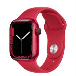 Apple Watch Series 7 41mm, Корпус из алюминия цвета (PRODUCT)RED • Спортивный ремешок MKN23LL - фото 52674