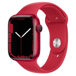 Watch Series 7 45mm, корпус из алюминия в цвете (PRODUCT)RED (Красный), Спортивный ремешок, MKN93**/A - фото 52681