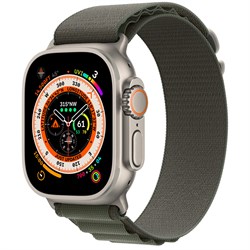 Умные часы Apple Watch Ultra 49 мм Titanium Case Cellular титановый/зеленый Alpine Loop (S 130-160мм) - фото 52834