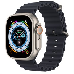 Умные часы Watch Ultra, 49 мм, корпус из титана, ремешок титановый/полуночный, Ocean Band (130-200мм) - фото 52843