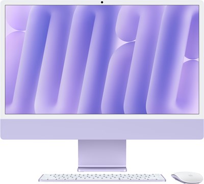 iMac 24 2024, M4 (10c CPU, 10с GPU), RAM 16 ГБ, SSD 256 ГБ, английская раcкладка (KB-US), Purple (Фиолетовый), Part Num, Standard glass 1001044 - фото 70558