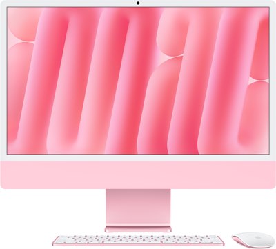 iMac 24 2024, M4 (10c CPU, 10с GPU), RAM 16 ГБ, SSD 256 ГБ, английская раcкладка (KB-US), Pink (Розовый), Part Num, Standard glass 1001045 - фото 70561