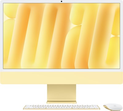 iMac 24 2024, M4 (10c CPU, 10с GPU), RAM 16 ГБ, SSD 256 ГБ, английская раcкладка (KB-US), Yellow (Жёлтый), Part Num, Standard glass 1001047 - фото 70861