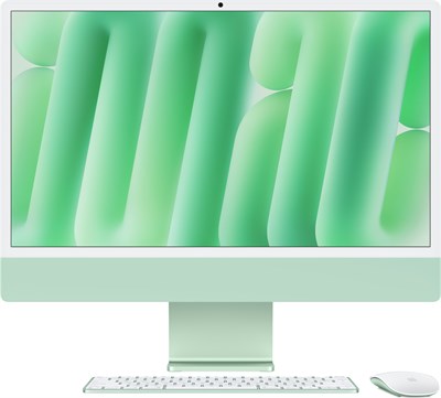 iMac 24 2024, M4 (10c CPU, 10с GPU), RAM 16 ГБ, SSD 256 ГБ, английская раcкладка (KB-US), Green (Зелёный), Part Num, Standard glass 1001048 - фото 70864