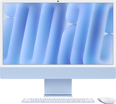 iMac 24 2024, M4 (8c CPU, 8c GPU), RAM 16 ГБ, SSD 256 ГБ, английская раcкладка (KB-US), Blue (Голубой), Part Num, Standard glass 1001001 - фото 71458