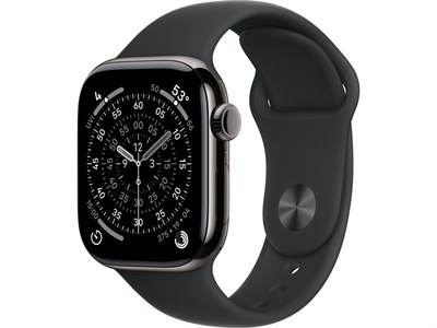 Watch Series 11, 42 mm, Slate, Титановый корпус с Black Sport Band - M/L (150-200mm) 15296