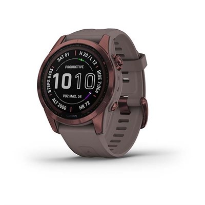 Garmin Fenix 7S Sapphire Solar 42мм Bronze Titanium, Graphite Silicone Band 15337