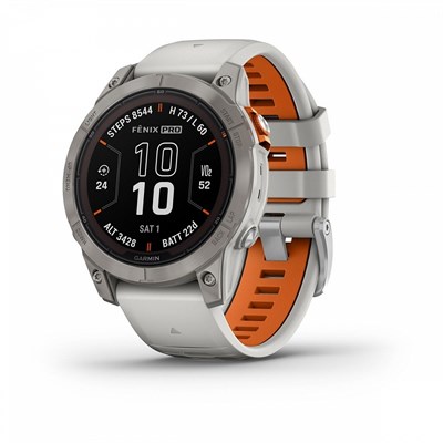 Garmin Fenix 7 Pro Sapphire Solar 47мм Edition Titanium, Ember Orange Band 15346