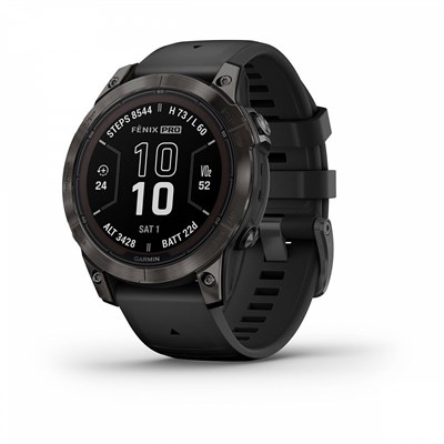 Garmin Fenix 7 Pro Sapphire Solar 47мм Carbon Gray DLC Titanium, Black Band 15348
