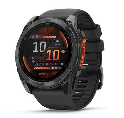 Garmin Fenix 8 Amoled 51мм Slate Gray Titanium, Black Silicon Band 15360