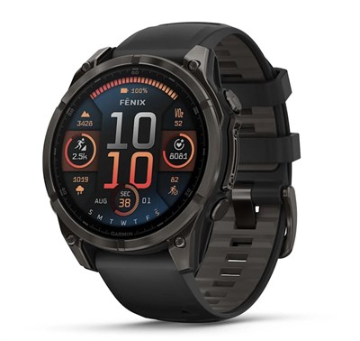 Garmin Fenix 8 Sapphire Amoled 47мм Carbon Gray DLC Titanium, Black/Pebble Gray Silicon Band 15364
