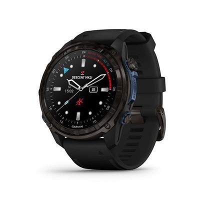 Garmin Descent MK3i 51мм, Titanium Carbon Gray DLC с Black Silicone Band 15428