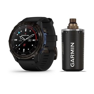 Garmin Descent MK3i 51мм, Titanium Carbon Gray DLC с Black Silicone Band и приемопередатчиком Descent T2 15430