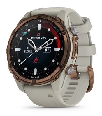 Garmin Descent MK3i 43 мм Bronze Titanium с PVD-покрытием,  French Gray Silicon Band 15431