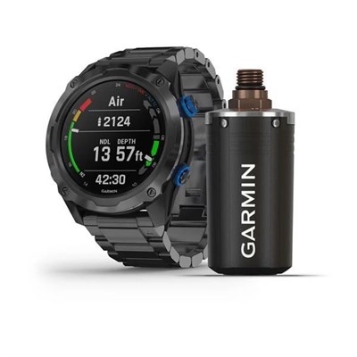 Garmin Descent MK2i 52мм, Titanium DLC-покрытием с Black Titanium Band и датчиком Descent T1 15437