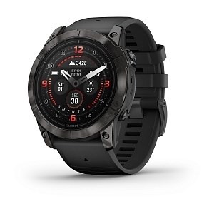 Garmin Epix Pro (Gen 2) Sapphire Edition 51 mm, Titanium Charcoal Gray DLC, Black Silicone Band 15444