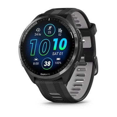 Умные часы Garmin Forerunner 965 Black, Dark/Gray DLC Titanium Bezel, Black Band 15496