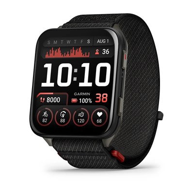 Garmin Venu X1 Black Slate Titanium, Black Nylon ComfortFit Band 15498