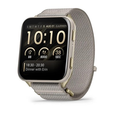 Garmin Venu X1 Gold Titanium, French Gray Band 15500