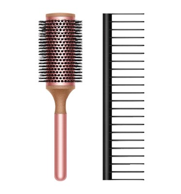 Dyson Round Brush Pale Rose + Detangling Comb 15706
