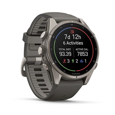 Garmin Fenix 9 Amoled 51mm Titanium Pebble Grey Silicone Band (010-04763-01) 16332