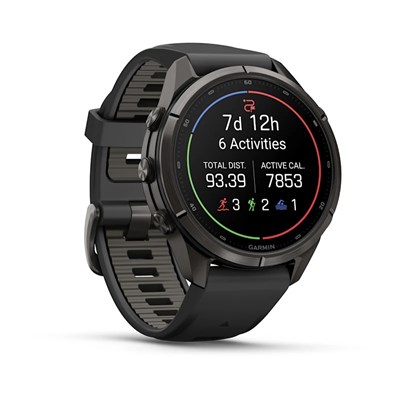 Garmin Fenix 9 Pro Amoled 43mm Carbon Gray DLC Titanium Black/Pebble Grey Silicone Band (010-04335-16) 16335