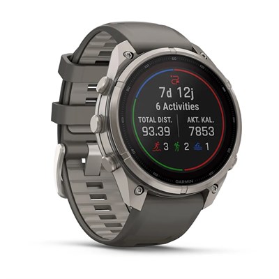 Garmin Fenix 9 Pro Solar 47mm Titanium Pebble Grey Silicone Band (010-04338-06) 16344
