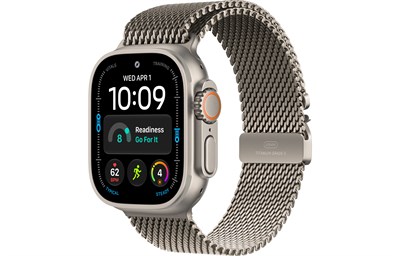 Apple Watch Ultra 4, 49 мм, корпус в цвете натуральный титан, Natural Titanium Milanese Loop - S (130-160) 16573