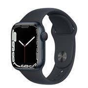 Apple Watch Series 7 41mm, Корпус из алюминия цвета Midnight (Тёмная ночь) • Спортивный ремешок MKMX3RU