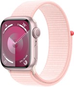 Watch Series 9, 41 мм, корпус из алюминия, в цвете Pink (Розовый), нейлоновый ремешок в цвете Light Pink (Нежно-Розовый)