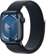 Apple Watch Series 9, 41 мм, корпус из алюминия цвета Midnight (Тёмная ночь), нейлоновый ремешок цвета Midnight (Тёмная ночь)