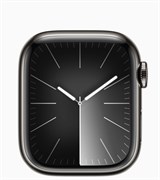 Apple Watch S9 41mm, корпусс из нержавеющей стали Графитовый MRQ33, спортивный ремешок цвета Soft Mint - S/M (140-190mm)