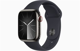 Apple Watch S9 41mm, корпусс из нержавеющей стали Графитовый MRQ33, спортивный ремешок цвета Midnight - S/M (140-190mm)