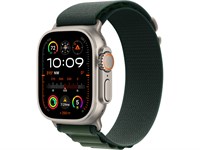 Watch Ultra 2, 49 мм, Натуральный Титан корпус c Dark Green Alpine Loop ремешком - S (130-160 мм) MYT33-MXMU3