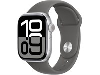 Watch Series 10, 42 мм, Silver, Алюминиевый корпус с Stone Gray Sport Band - S/M (130-180мм) MWWW3-MXLG3