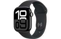 Watch Series 10, 46 мм, Jet Black, Алюминиевый корпус с Black Sport Band - M/L (160-210мм) MWX13-MXM43-MWWQ3