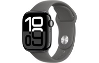 Watch Series 10, 46 мм, Jet Black, Алюминиевый корпус с Stone Gray Sport Band - M/L (160-210мм) MWX13-MXLY3