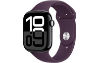 Watch Series 10, 42 мм, Jet Black, Алюминиевый корпус с Plum Sport Band - M/L (150-200мм) MWWX3-MXLD3