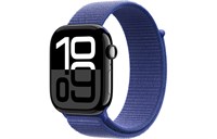 Watch Series 10, 46 мм, Jet Black, Алюминиевый корпус с Ultramarine Sport Loop MWX13-MXL73