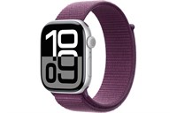 Watch Series 10, 46 мм, Silver, Алюминиевый корпус с Plum Sport Loop MWX03-MXL63