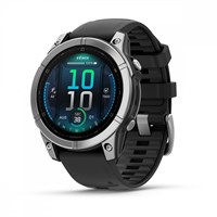 Garmin Fenix E 47 мм Amoled Stainless Steel, Black Silicone Band 15325