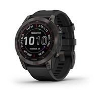 Garmin Fenix 7 Sapphire Solar 47мм Black DLC Titanium, Black Band 15334
