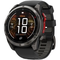 Garmin Fenix 8 Pro Sapphire MicroLed 51мм, Carbon Gray DLC Titanium, Black/Gray Silicone Band 15349