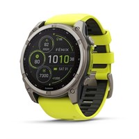Garmin Fenix 8 Sapphire Solar 51мм Titanium, AMP Yellow/Graphite Silicone Band 15357
