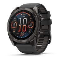 Garmin Fenix 8 Sapphire Amoled 51мм Carbon Gray DLC Titanium, Black/Peblle Gray Silicon Band 15359