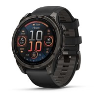 Garmin Fenix 8 Sapphire Amoled 47мм Carbon Gray DLC Titanium, Black/Pebble Gray Silicon Band 15364