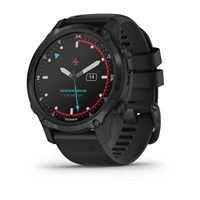Garmin Descent Mk2s DLC-покрытием Slate Gray Case, Black Silicone Band 15439
