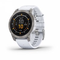 Garmin Epix Pro (Gen 2) Sapphire Edition 47 mm, Titanium White DLC, White Silicone Band 15451