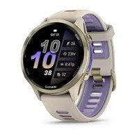Умные часы Garmin 47мм Forerunner 970 Soft Gold Titanium, French Gray Band 15467