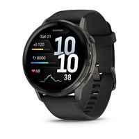 Garmin Venu 4 45мм Slate, Black Silicone Band 15503